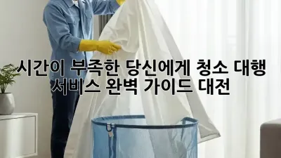 ✨ 시간이 부족한 당신에게, 청소 대행 서비스 완벽 가이드 (대전) 🧹