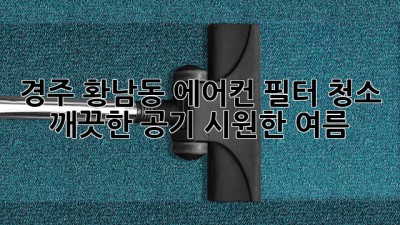 경주 황남동 에어컨 필터 청소 : 깨끗한 공기, 시원한 여름!